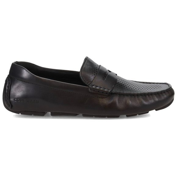 Cole Haan Men's Grand Laser Penny Driver Style Loafer Black Size 13M NIB - Picture 1 of 8